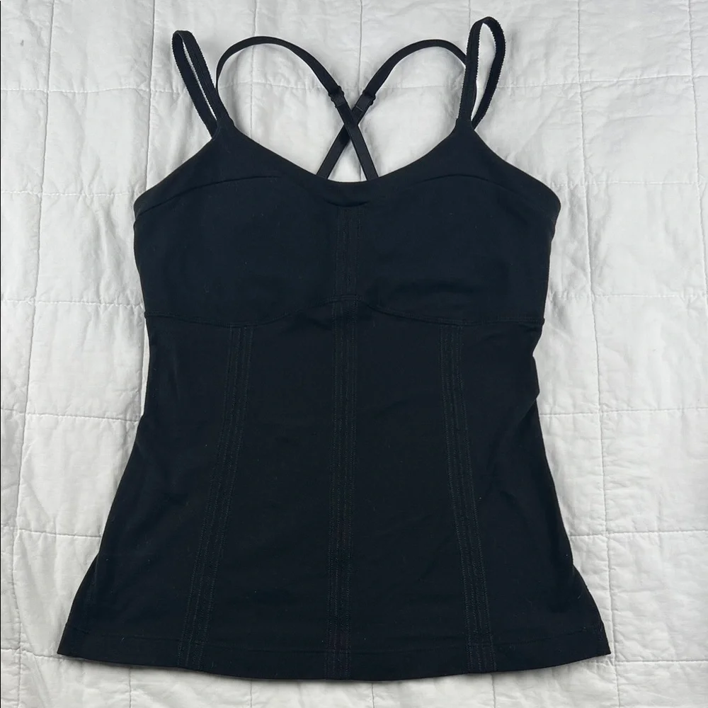 Lululemon Athletica Centered pose tank top in black sz 4‎